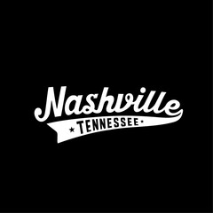 Nashville lettering design. Nashville, Tennessee typography design. Vector and illustration.