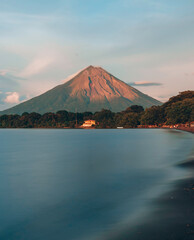 paisaje, cielo, lago, volcanes, naturaleza, acuático, atardecer, nube, isla, amanecer, nicaragua, ometepe, viajando, hermoso