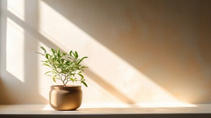  a potted plant sitting on top of a table next to a window.  generative ai