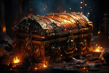 Open the glowing ancient treasure chest