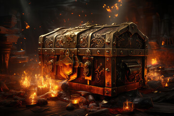 Open the glowing ancient treasure chest