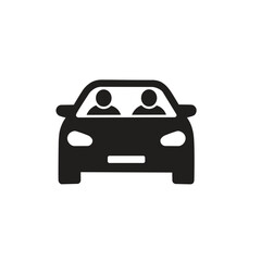 Carpool icon. Car sharing vector sign logo illustration.