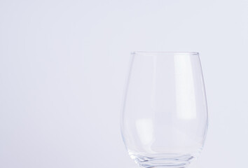 Empty glass on a white background