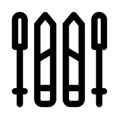 ice ski icon for your website, mobile, presentation, and logo design.