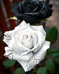 Black and white Flower Rose beautiful Black and white Rose 