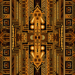 Ethnic Egyptian fabric pattern traditional folk antique. Ornate elegant luxury background.