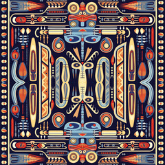 Ethnic Egyptian fabric pattern traditional folk antique. Ornate elegant luxury background.