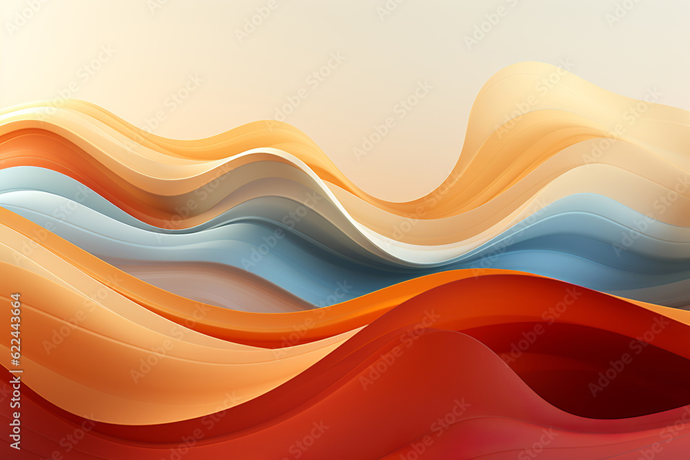 Canvas Prints abstract background with soft pastel waves. smooth gradient colors as designing apps or products bac