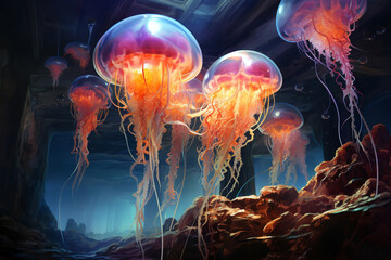 jellyfish in the dark, generative ai