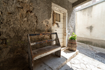 The old stone houses in Moscenice, Croatia