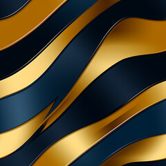 Abstract blue and gold seamless pattern, endless illustration. Navy colors. gold touch, 