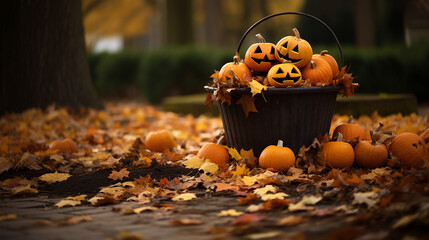 multiple blue eyes watching on an orange background, Halloween