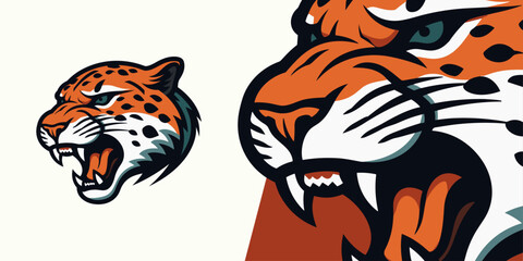 Roar to Victory: Modern Jaguar Mascot Logo Design for Sports, Esports, and T-Shirt Printing © Giu Studios