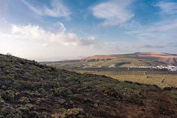Volcanic landscape of Lanzarote,  Spain