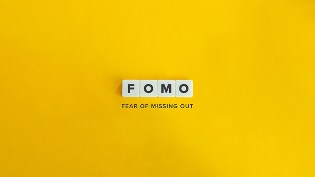 FOMO Acronym (Fear of Missing Out). Banner and Concept Image.
