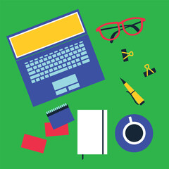 Digital nomad banner. Traveling with a computer. Online job. Concept of digital nomad, remote worker, independent location entrepreneur.