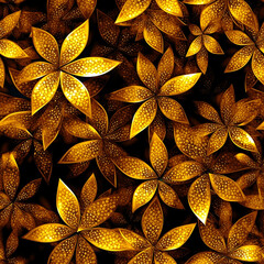 Obraz na płótnie Canvas Seamless flower pattern background. Ai generative.