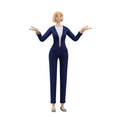 Business Woman talking something