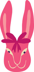 Awesome funny bunny with a cute face, Easter Character