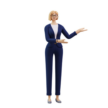 Smart Girl Presenting something