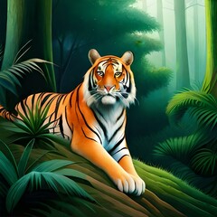tiger in the forest