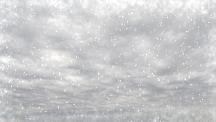 nice snowfall on clouds on sky background - photo of nature