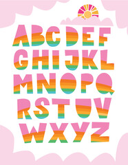 rainbow letter set