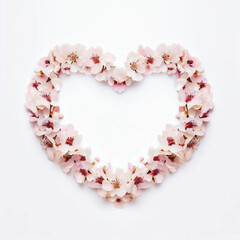 Obraz premium Floral Love: Heart-Shaped Flowers, Generative AI