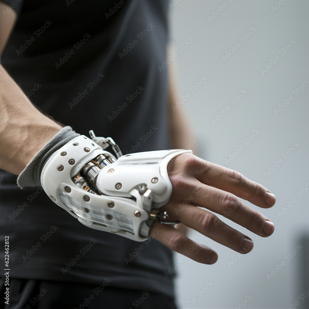 Poster technology background bionic business intelligence artificial intelligence science artificial people