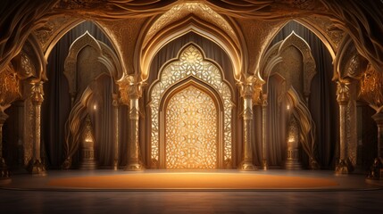 Arabic Elements Ornate Stage Background