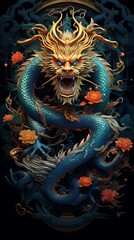 Fototapeta premium Traditional Chinese Dragon: A Symbol of Power and Fortune