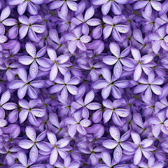 Seamless flower purple lilac pattern background. Ai generative.