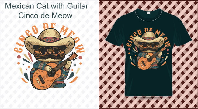 Cinco De Meow Cat T-Shirt - Cinco De Mayo T-Shirt Mariachi Cinco De Meow Cat T-Shirt - Cinco De Mayo T-Shirt Mariachi