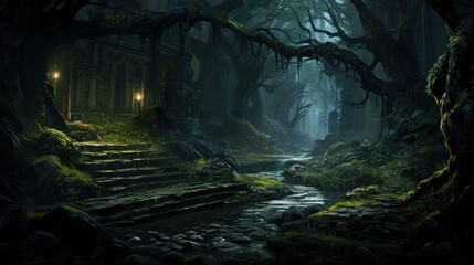 Obraz premium A fantastic and mysterious place worth discovering game art