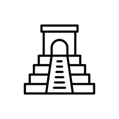 Maya Pyramid Line Icon