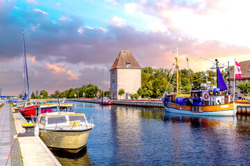 Altstadt, Uckermünde, Mecklenburg Vorpommern, Deutschland 