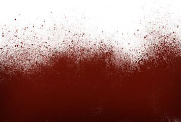 Blood splatter background on transparent background