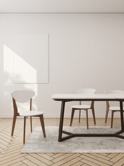 Dining Room 3D Render Illustration Background 07
