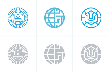 Abstract technology logo icon design template elements