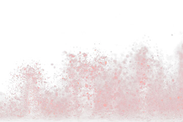 Explosion metallic red glitter sparkle. rose Glitter powder spark blink celebrate, blur foil...