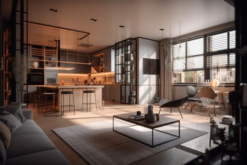 Minimalist Oasis: Serene Modern Living Room Retreat
