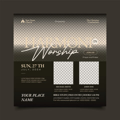 Church square flyer template