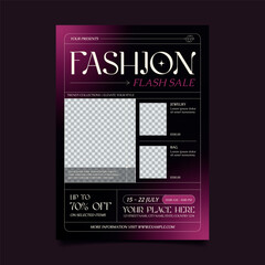 fashion sale vertical flyer template