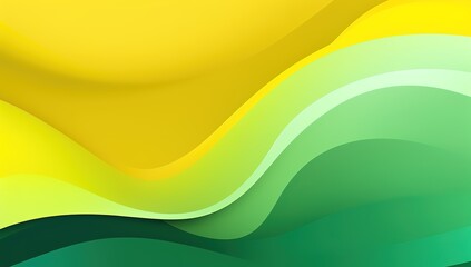 Vibrant yellow and green wavy abstract background