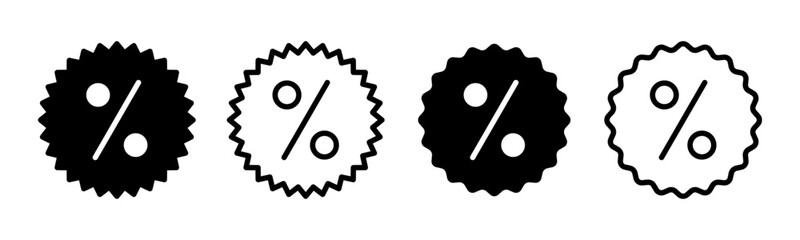 Discount icon set illustration. Discount tag sign and symbol