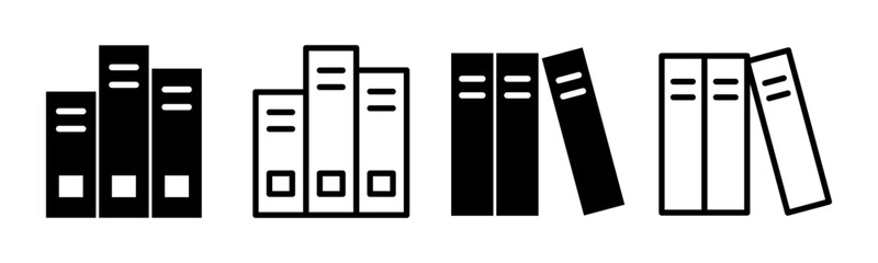 Library icon set illustration. education sign and symbol