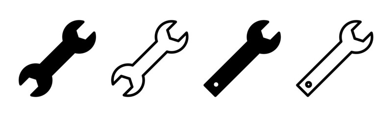 Wrench icon set illustration. repair icon. tools sign and symbol