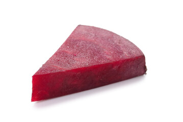 Piece of fresh beet on white background