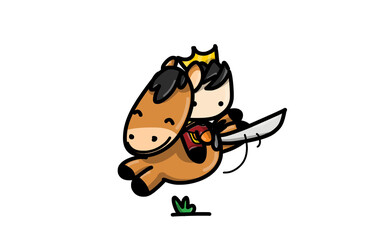 knight horse battle