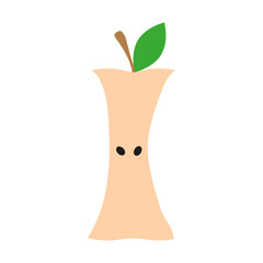 Apple Core. Vector illustration. EPS 10.